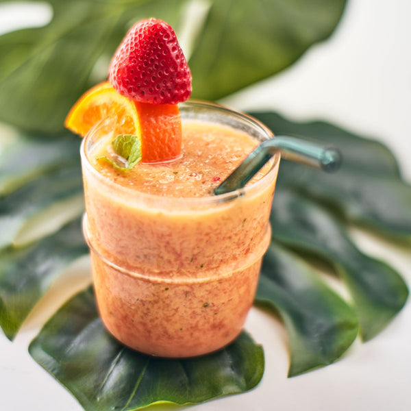 Peachy Strawberry Mint Smoothie